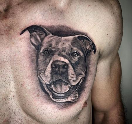 tattoos/ - Dayton Smith Pitbull Portrait - 145109